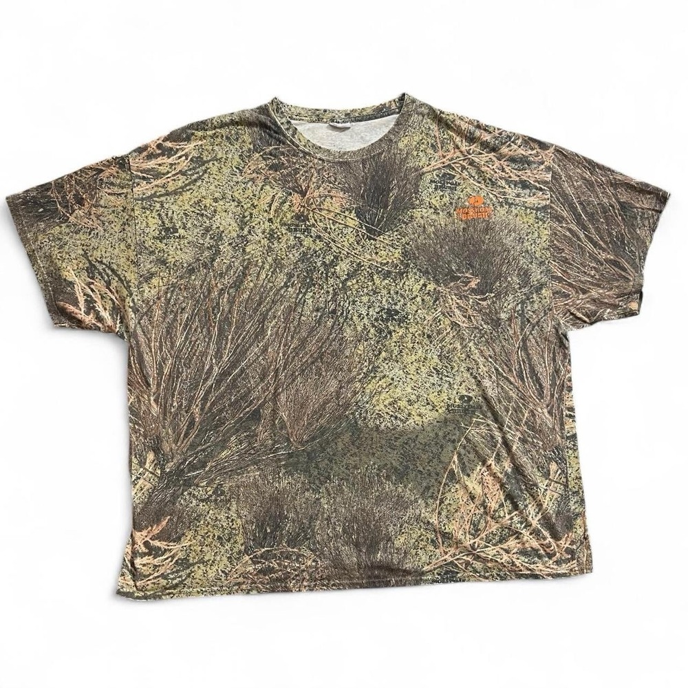Mossy Oak Camo Short Sleeve T-Shirt Size 2XL Outdoors Hiking Baggy Boxy